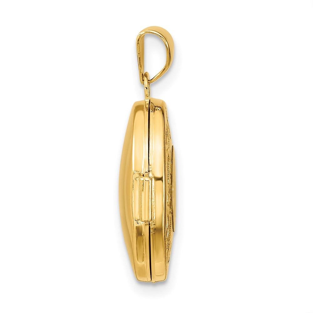 Gold Oval Floral Locket