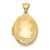 Gold Oval Floral Locket