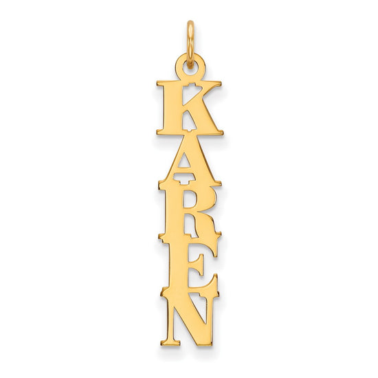 Personalized Cut-out Vertical Nameplate Charms