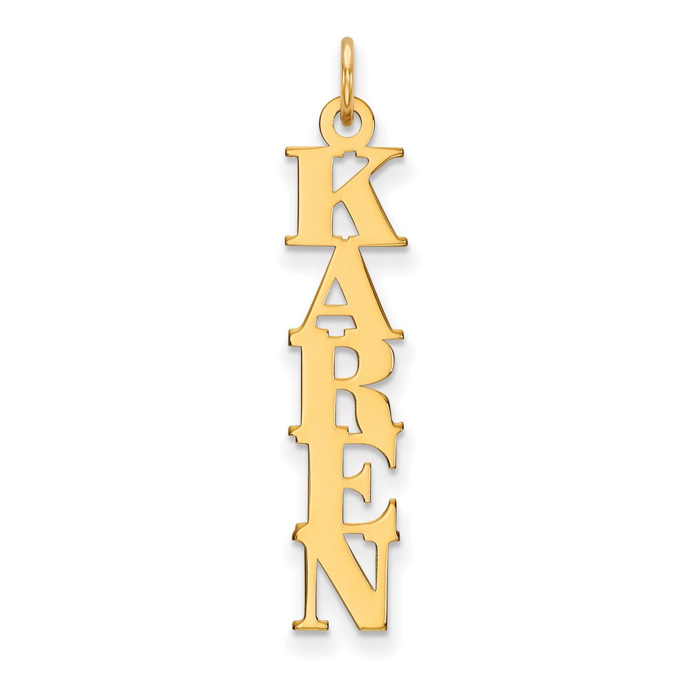 Personalized Cut-out Vertical Nameplate Charms