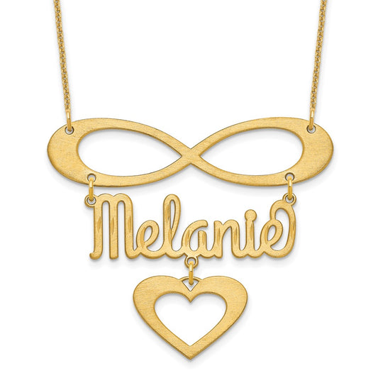 Infinity Heart and Name Necklace