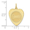 Heart Disc Name Plate Charms