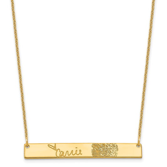 Signature and Fingerprint Necklace