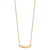 10k Yellow Gold Small Curved Blank Bar Necklace