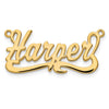 10Kk Yellow Gold Polished Name Plate