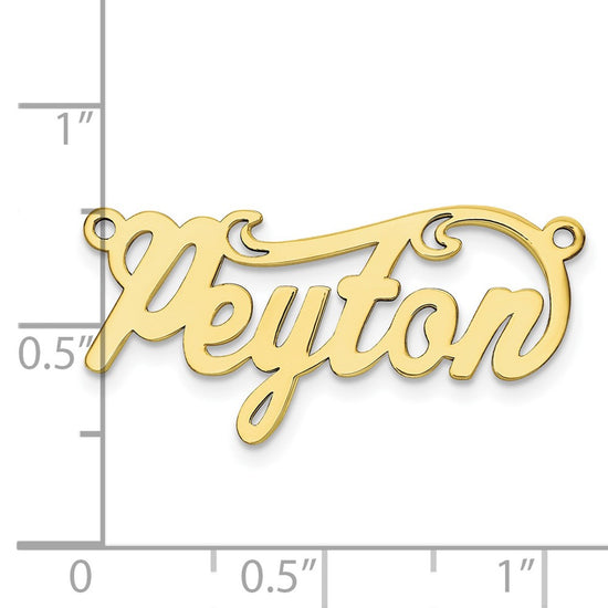 10k Yellow Gold Polished Name Plate