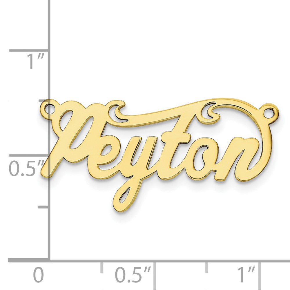 10k Yellow Gold Polished Name Plate
