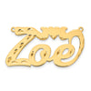 10k Yellow Gold Diamond-cut Heart Name Plate