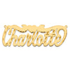 10k Yellow Gold Diamond-cut Heart Name Plate