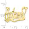 10k Yellow Gold Diamond-cut Heart Name Plate