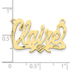 10k Yellow Gold Diamond-cut Heart Name Plate