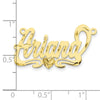 10k Yellow Gold Diamond-cut Heart Name Plate