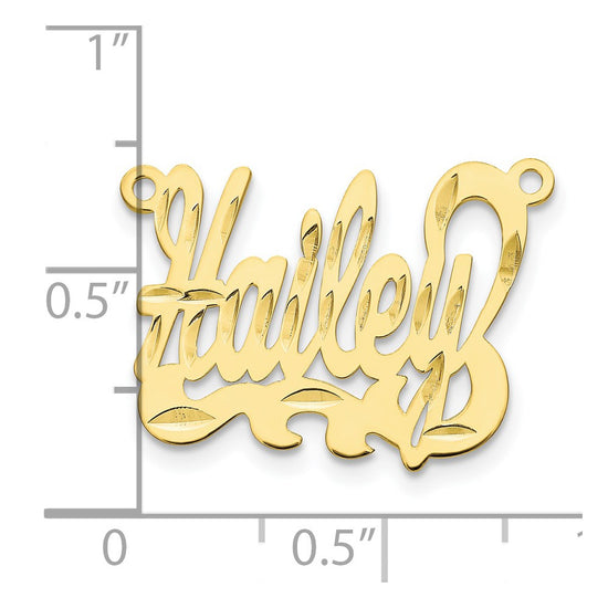 10k Yellow Gold Diamond-cut Name Plate
