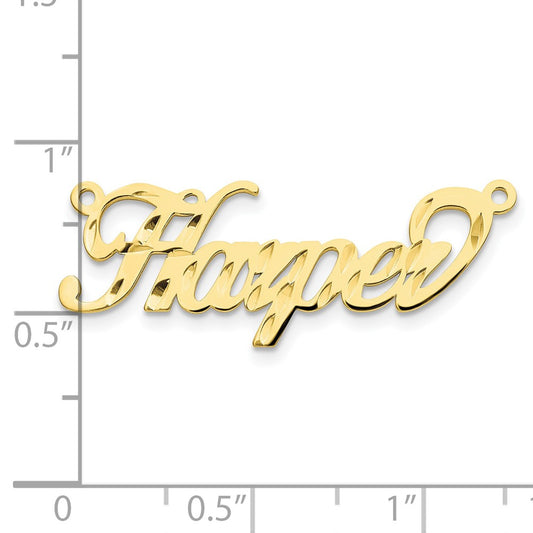10k Yellow Gold Diamond-cut Name Plate