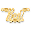 10K Diamond-cut Hearts Name Plate
