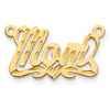 10k Yellow Gold Diamond-cut Heart Name Plate