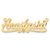 10k Yellow Gold Diamond-cut Heart Name Plate