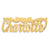 10k Yellow Gold Satin Diamond-cut Heart Name Plate