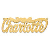 10k Yellow Gold Satin Diamond-cut Heart Name Plate