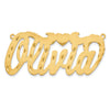 10k Yellow Gold Satin Diamond-cut Heart Name Plate