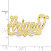 10k Yellow Gold Satin Diamond-cut Heart Name Plate