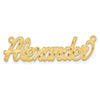 10k Yellow Gold Satin Diamond-cut Name Plate