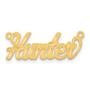 10k Yellow Gold Satin Diamond-cut Name Plate