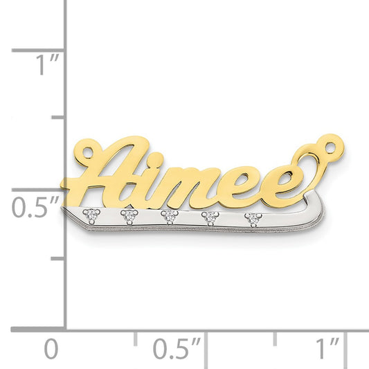 Diamond Name Plate Pendant