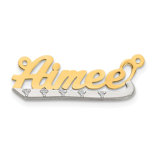 Diamond Name Plate Pendant