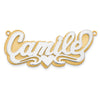 3D Name Plate Pendant with 1 heart