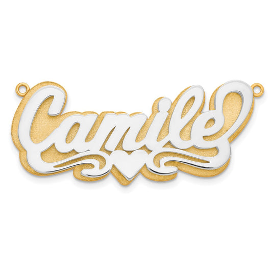 10k 3D Two-tone Polished Name Plate