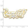 10k 3D Two-tone Diamond-cut Name Plate