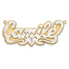 3D Name Plate Pendant with 1 heart
