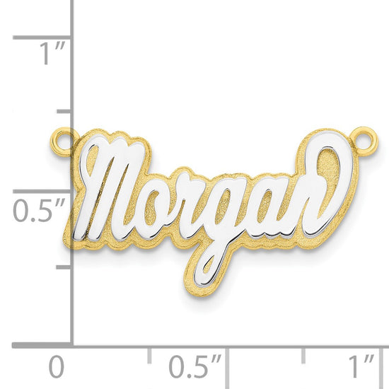 10k 3D Two-tone Polished Name Plate