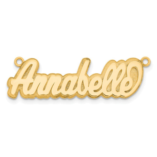 10k Yellow Gold Polished 3D Name Plate