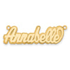 10k Yellow Gold Polished 3D Name Plate