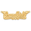 10k Yellow Gold 3D Diamond-cut Hearts Name Plate