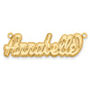 10Kk Yellow Gold 3D Diamond-cut Name Plate