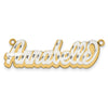 10k 3D Two-tone Satin Diamond-cut Name Plate
