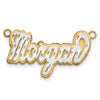 10k 3D Two-tone Satin Diamond-cut Name Plate