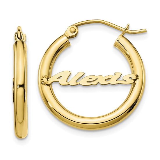 Personalized Hoop Earrings