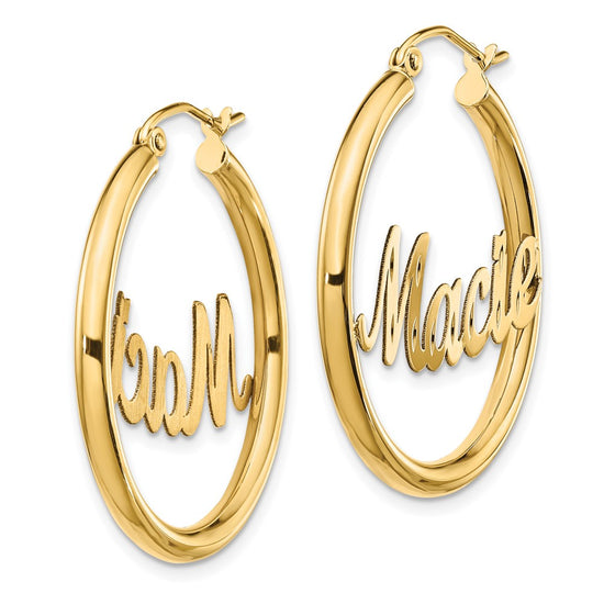 Personalized Hoop Earrings