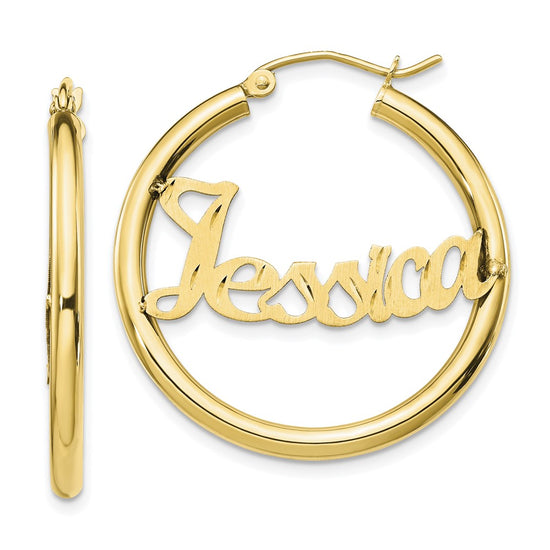 Personalized Hoop Earrings
