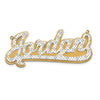 3-Dimensional Diamond Name Plate Pendant