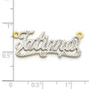 3-Dimensional Diamond Name Plate Pendants