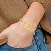 Monogram Plate with Sterling Silver Bangle