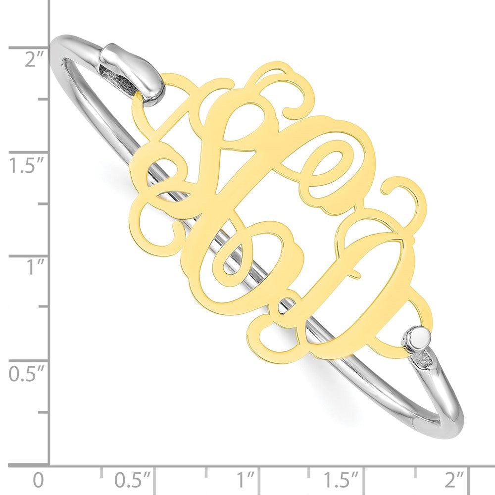 Monogram Plate with Sterling Silver Bangle