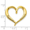 Polished & Antiqued Heart Slide