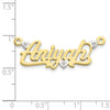 3-Dimensional Diamond Name Plate Pendant