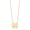 10k Yellow Gold Small Monogram Necklace
